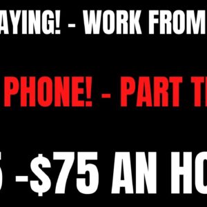 High Paying Work From Home Job Non Phone Part Time | $55-$75 An Hour | Best Remote Job Hiring Now