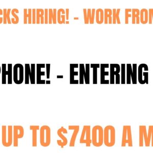 Starbucks Hiring! Work From Home Job | Non Phone Remote Job | Make Up to $7400 A Month | Online Job