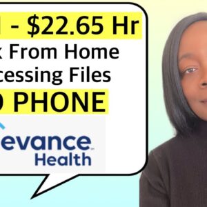 NO PHONE $17.91 - $22.65 Per Hour | WORK FROM HOME | ADMIN PROCESSING FILES DOCUMENTS