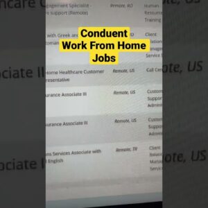 Conduent Work From Home Jobs #shorts #onlinejobs #workathome #workfromhome #remotejobs