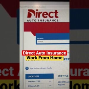 Direct Auto Insurance Work From Home Jobs #shorts #workathome #workfromhome #onlinejobs #remotejobs