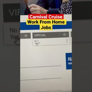 Carnival Cruise Work From Home Jobs #shorts #workathome #workfromhome #onlinejobs #remotejobs