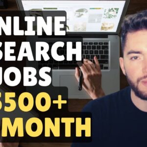 Work From Home Research Jobs $5500+/Month with No Phone Calls