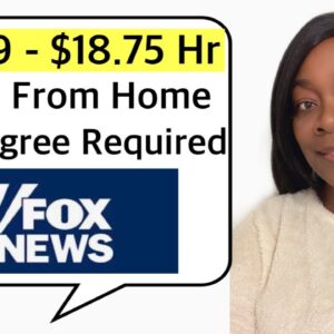 NO PHONE $17.70 - $18.75 Per Hour | WORK FROM HOME | NO DEGREE REQUIRED | BENEFITS