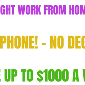 Overnight Work From Home Job Non Phone Work From Home Job | No Degree | Make Up To $1000 A Week